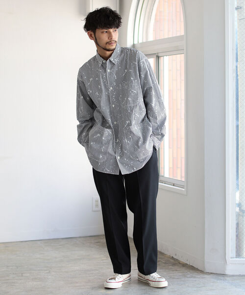 BEAMS（ビームス）の「BEAMS / スプラッシュ カバーオール シャツ（シャツ/ブラウス・メンズ・チャコールグレー/ネイビー・SMALL/MEDIUM/LARGE）」の12枚目の写真