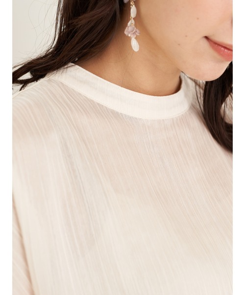 earth music&ecology（アースミュージックアンドエコロジー）の「楊柳ティアードブラウス ＊（シャツ/ブラウス・レディース・アイボリー/ミント/モカ・FREE）」の4枚目の写真