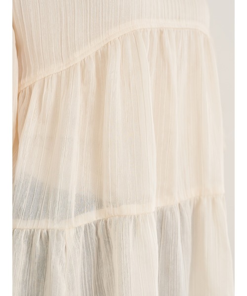 earth music&ecology（アースミュージックアンドエコロジー）の「楊柳ティアードブラウス ＊（シャツ/ブラウス・レディース・アイボリー/ミント/モカ・FREE）」の7枚目の写真