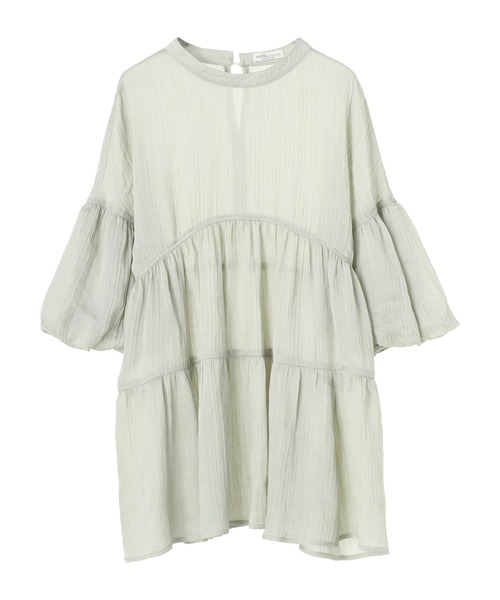 earth music&ecology（アースミュージックアンドエコロジー）の「楊柳ティアードブラウス ＊（シャツ/ブラウス・レディース・アイボリー/ミント/モカ・FREE）」の20枚目の写真