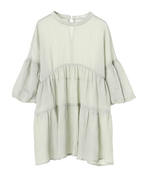 earth music&ecology（アースミュージックアンドエコロジー）の「楊柳ティアードブラウス ＊（シャツ/ブラウス・レディース・アイボリー/ミント/モカ・FREE）」の14枚目の写真