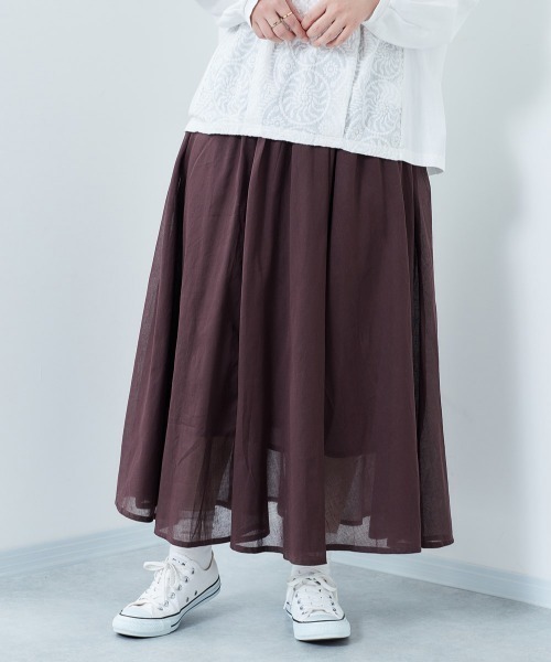 cepo(セポ)の「ボイルサーキュラースカート(スカート・レディース・レッド/イエロー/ブルー/ブラウン・M)」の2枚目の写真