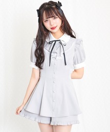 シークレットハニー✨バイカラーラッフル半袖セットアップ