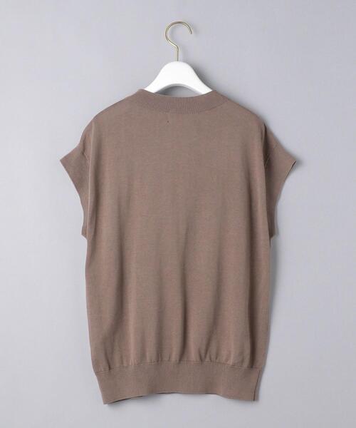 UNITED ARROWS（ユナイテッドアローズ）の「UWSC ハイネック フレンチスリーブニット◆（ニット/セーター・レディース・ブラック/オフホワイト/モカ・FREE）」の15枚目の写真