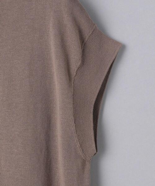 UNITED ARROWS（ユナイテッドアローズ）の「UWSC ハイネック フレンチスリーブニット◆（ニット/セーター・レディース・ブラック/オフホワイト/モカ・FREE）」の17枚目の写真