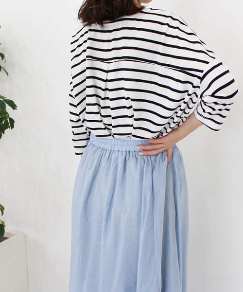 MODE ROBE（モードローブ）の「Vネックドルマントップス（Tシャツ/カットソー・レディース・ホワイト/ブラック/その他・FREE）」の12枚目の写真