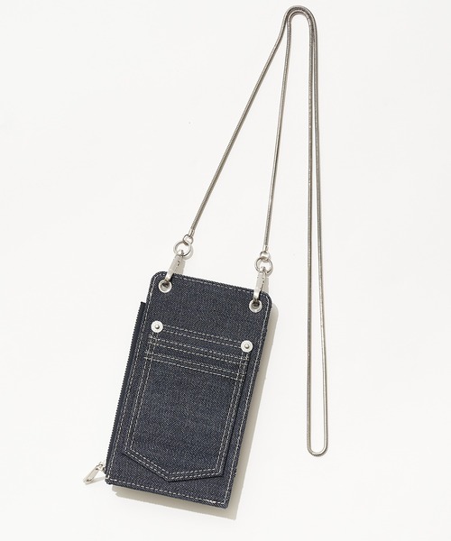 SPIRALGIRL(スパイラルガール)の「デニムスマホショルダーバッグ(ショルダーバッグ・レディース・ライトブルー/インディゴブルー・FREE)」の6枚目の写真