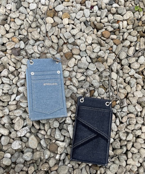 SPIRALGIRL(スパイラルガール)の「デニムスマホショルダーバッグ(ショルダーバッグ・レディース・ライトブルー/インディゴブルー・FREE)」の14枚目の写真