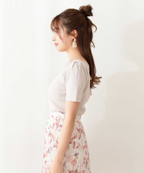 PROPORTION BODY DRESSING（プロポーションボディドレッシング）の「＜Ｅ＞ボリュームスリーブリボンニット / 1211275500（ニット/セーター・レディース・グレー/ホワイト系その他/イエロー系その他・FREE）」の19枚目の写真