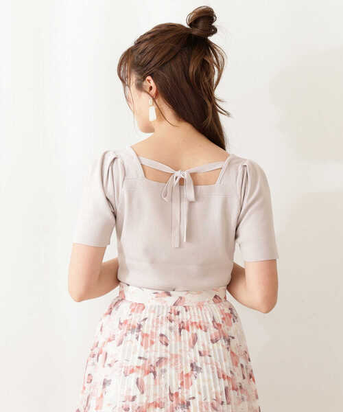 PROPORTION BODY DRESSING（プロポーションボディドレッシング）の「＜Ｅ＞ボリュームスリーブリボンニット / 1211275500（ニット/セーター・レディース・グレー/ホワイト系その他/イエロー系その他・FREE）」の18枚目の写真