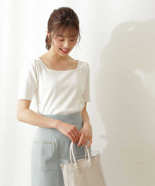 PROPORTION BODY DRESSING（プロポーションボディドレッシング）の「＜Ｅ＞ボリュームスリーブリボンニット / 1211275500（ニット/セーター・レディース・グレー/ホワイト系その他/イエロー系その他・FREE）」の10枚目の写真