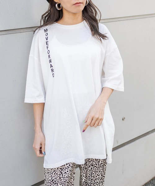 RASVOA（ラスボア）の「MOVE FOWARD ハングルＴシャツ（Tシャツ/カットソー・レディース・ブラック/オフホワイト・FREE）」の8枚目の写真