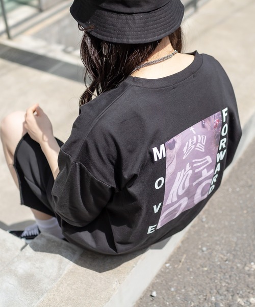 RASVOA（ラスボア）の「MOVE FOWARD ハングルＴシャツ（Tシャツ/カットソー・レディース・ブラック/オフホワイト・FREE）」の10枚目の写真