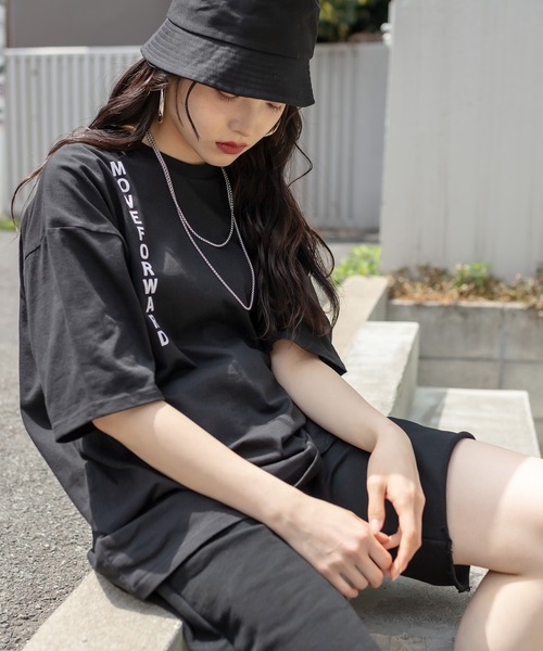RASVOA（ラスボア）の「MOVE FOWARD ハングルＴシャツ（Tシャツ/カットソー・レディース・ブラック/オフホワイト・FREE）」の19枚目の写真