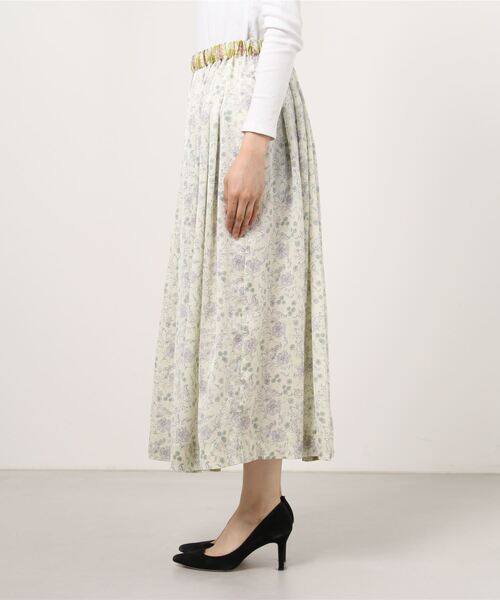 AS KNOW AS de base（アズノゥアズドゥバズ）の「お花たちのおしゃべりＳＫ（スカート・レディース・グリーン系その他/ピンク系その他/イエロー系その他・FREE）」の9枚目の写真