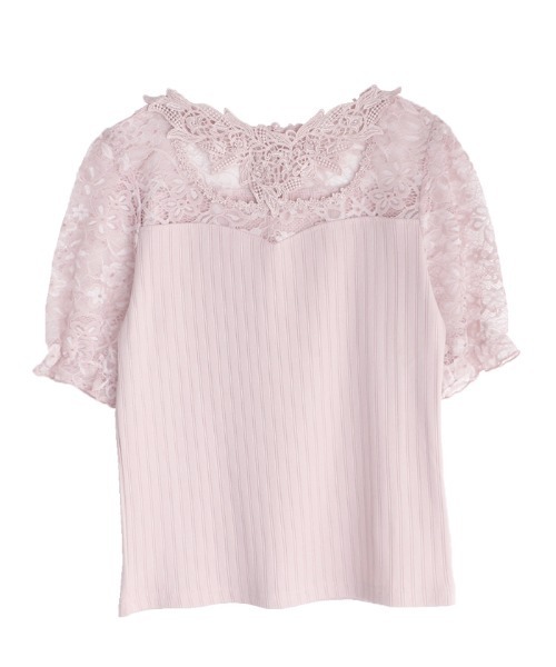axes femme(アクシーズファム)の「チョーカー風ビスチェ切替PO(Tシャツ/カットソー・レディース・ブラック/ホワイト/ピンク・MEDIUM)」の3枚目の写真