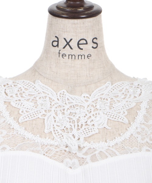 axes femme(アクシーズファム)の「チョーカー風ビスチェ切替PO(Tシャツ/カットソー・レディース・ブラック/ホワイト/ピンク・MEDIUM)」の4枚目の写真