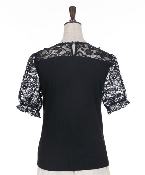 axes femme(アクシーズファム)の「チョーカー風ビスチェ切替PO(Tシャツ/カットソー・レディース・ブラック/ホワイト/ピンク・MEDIUM)」の10枚目の写真