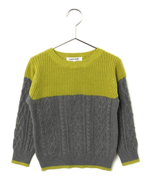 GLOBAL WORK | 【洗えるニット】カラーブロックニットプルオーバー/550025(ニット/セーター)