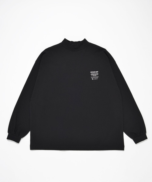 SUPERTHANKS(スーパーサンクス)の「モックネックワンポイントバックプリントロングTシャツ ビッグシルエットロンT(ユニセックス)(Tシャツ/カットソー・メンズ・ネイビー/ブラック/ホワイト/モカ・L/S/M)」の10枚目の写真