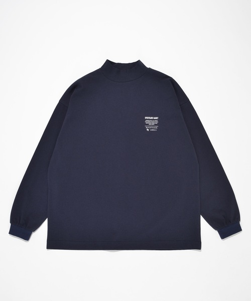 SUPERTHANKS(スーパーサンクス)の「モックネックワンポイントバックプリントロングTシャツ ビッグシルエットロンT(ユニセックス)(Tシャツ/カットソー・メンズ・ネイビー/ブラック/ホワイト/モカ・L/S/M)」の11枚目の写真