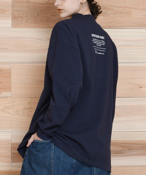 beautiful people モックネック ビッグTシャツ ワンピース 韓国 ファッション tシャツ レディース ビッグシルエット ロンt