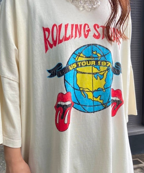 Ray BEAMS（レイビームス）の「GOOD ROCK SPEED / Rolling ビッグ Tシャツ（Tシャツ/カットソー・レディース・ホワイト・ONE SIZE）」の9枚目の写真
