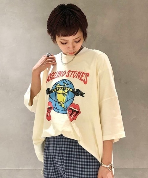 Ray BEAMS（レイビームス）の「GOOD ROCK SPEED / Rolling ビッグ Tシャツ（Tシャツ/カットソー・レディース・ホワイト・ONE SIZE）」の13枚目の写真
