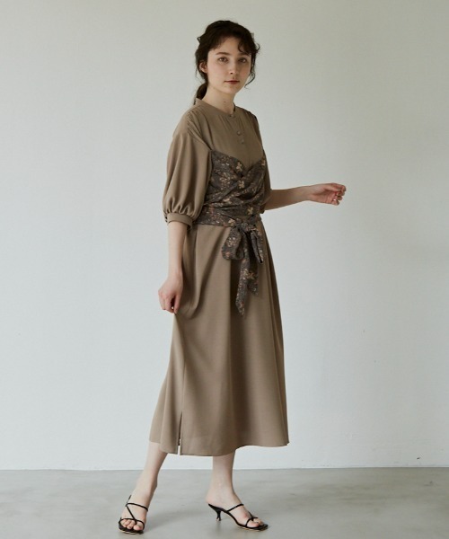 idem（イデム）の「humming bustier onepiece/ハミングビスチェワンピース（ワンピース・レディース・ベージュ/その他・FREE）」の5枚目の写真