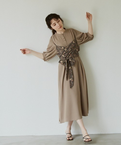 idem（イデム）の「humming bustier onepiece/ハミングビスチェワンピース（ワンピース・レディース・ベージュ/その他・FREE）」の8枚目の写真