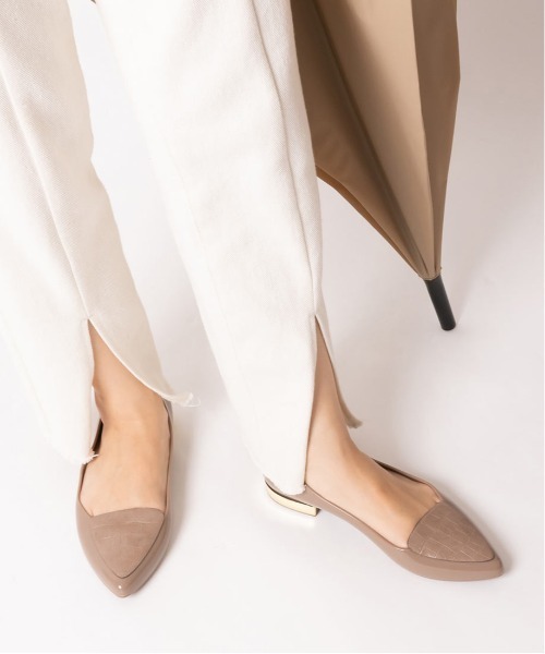 RANDA（ランダ）の「ポインテッドトゥクロコレインシューズ（レインシューズ・レディース・ブラック/ベージュ/グレイッシュベージュ・LL/S/M/L/XL）」の15枚目の写真