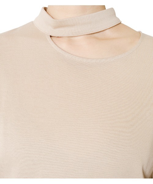 LE CIEL BLEU（ルシェルブルー）の「Cut-out Tee Dress（ワンピース・レディース・ブラック/ダークグリーン/ベージュ・36）」の8枚目の写真