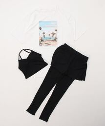 【OP:オーピー】レディース 体型カバースポーツ水着３点セット