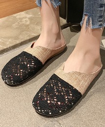 TeddyShop | レディース クロシェ編みフラットサンダル(サンダル)
