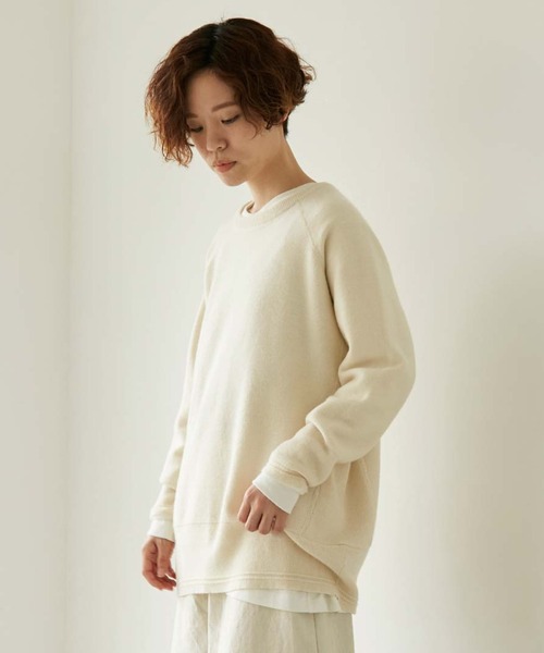 nitca（ニトカ）の「ニットスウェット オーバープルオーバー（ニット/セーター・レディース・キナリ/ライトグリーン/グレー・FREE）」の13枚目の写真