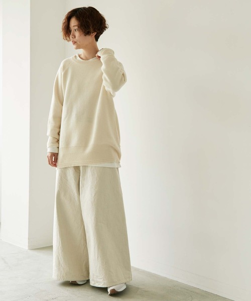 nitca（ニトカ）の「ニットスウェット オーバープルオーバー（ニット/セーター・レディース・キナリ/ライトグリーン/グレー・FREE）」の9枚目の写真