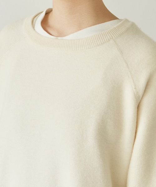 nitca（ニトカ）の「ニットスウェット オーバープルオーバー（ニット/セーター・レディース・キナリ/ライトグリーン/グレー・FREE）」の14枚目の写真