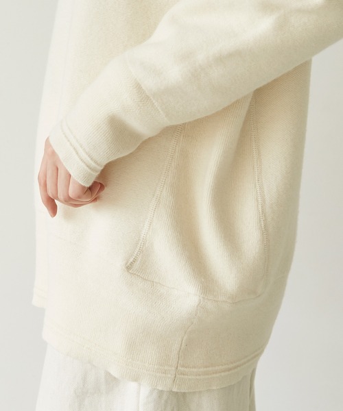 nitca（ニトカ）の「ニットスウェット オーバープルオーバー（ニット/セーター・レディース・キナリ/ライトグリーン/グレー・FREE）」の12枚目の写真