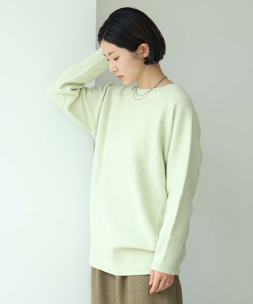 nitca（ニトカ）の「ニットスウェット オーバープルオーバー（ニット/セーター・レディース・キナリ/ライトグリーン/グレー・FREE）」の17枚目の写真