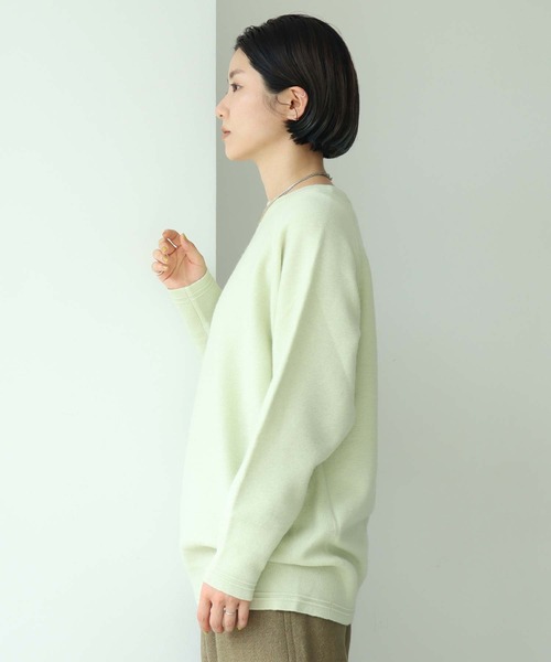 nitca（ニトカ）の「ニットスウェット オーバープルオーバー（ニット/セーター・レディース・キナリ/ライトグリーン/グレー・FREE）」の18枚目の写真