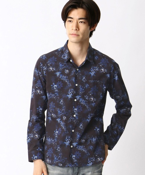 HIDEAWAYS NICOLE（ハイダウェイニコル）の「アラカルトプリントシャツ（シャツ/ブラウス・メンズ・ボルドー/ネイビー/グレー・LARGE/X-LARGE/MEDIUM）」の5枚目の写真