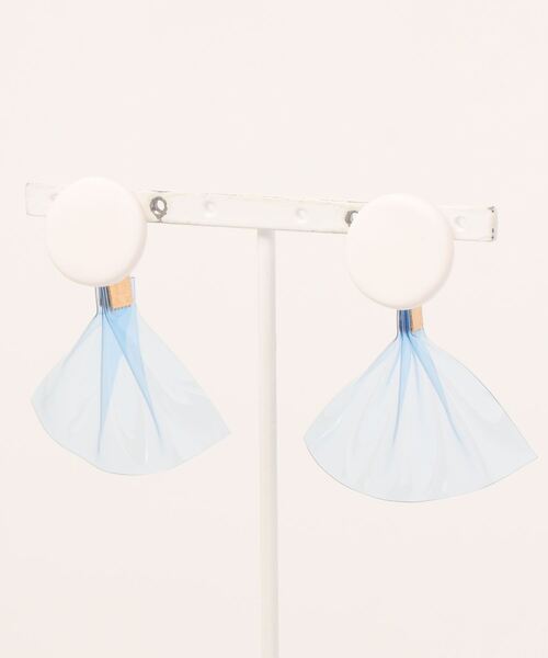tone(トーン)の「【atelier*mio】クレイ × PVC earring(イヤリング・レディース・ホワイト/パープル/ネイビー/ピンク/イエロー/ミント/ピンク系その他/ホワイト系その他・FREE)」の3枚目の写真