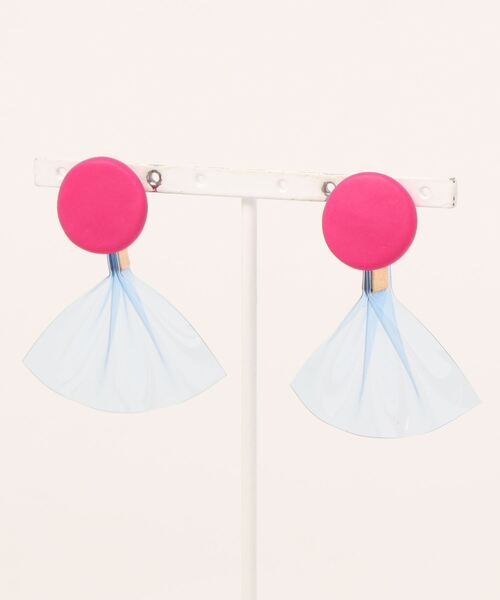 tone(トーン)の「【atelier*mio】クレイ × PVC earring(イヤリング・レディース・ホワイト/パープル/ネイビー/ピンク/イエロー/ミント/ピンク系その他/ホワイト系その他・FREE)」の8枚目の写真