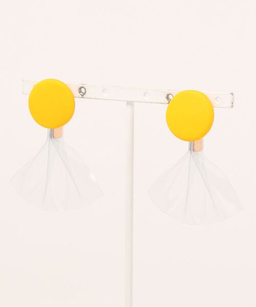 tone(トーン)の「【atelier*mio】クレイ × PVC earring(イヤリング・レディース・ホワイト/パープル/ネイビー/ピンク/イエロー/ミント/ピンク系その他/ホワイト系その他・FREE)」の1枚目の写真