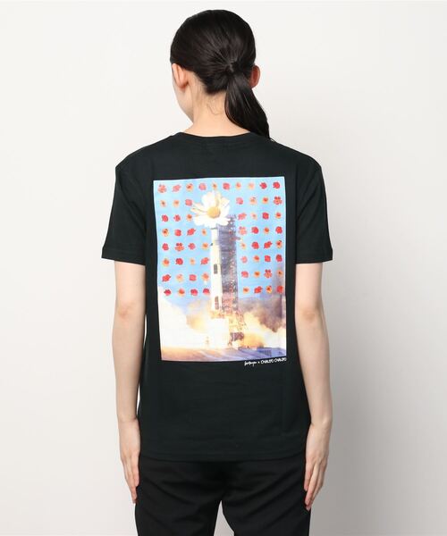 mmym(エムエムワイエム)の「mmym(エムエムワイエム)FLOWER ROCKET T-SHIRTS(Tシャツ/カットソー・レディース・ホワイト/ブラック・MEDIUM)」の1枚目の写真