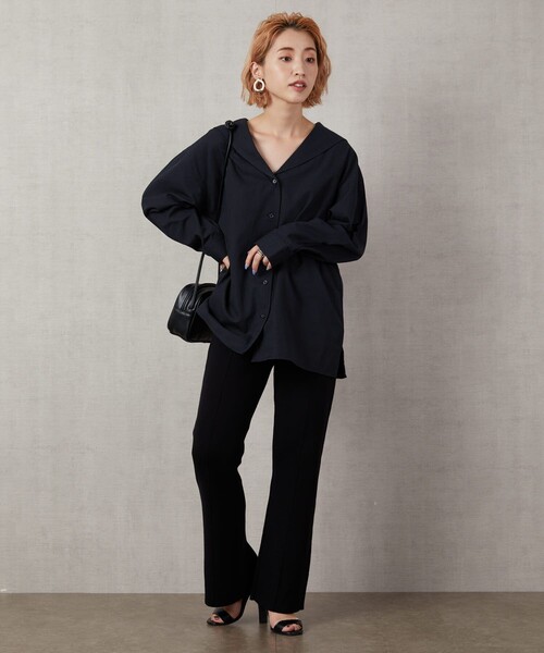 FREAK'S STORE(フリークスストア)の「▽【WEB限定】センターシームフレアニットパンツ(その他パンツ・レディース・ブラック/グレー/レッド/カーキ/グリーン/ナチュラル・SMALL/MEDIUM)」の8枚目の写真