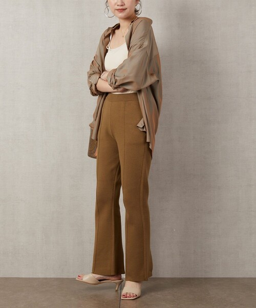 FREAK'S STORE(フリークスストア)の「▽【WEB限定】センターシームフレアニットパンツ(その他パンツ・レディース・ブラック/グレー/レッド/カーキ/グリーン/ナチュラル・SMALL/MEDIUM)」の13枚目の写真