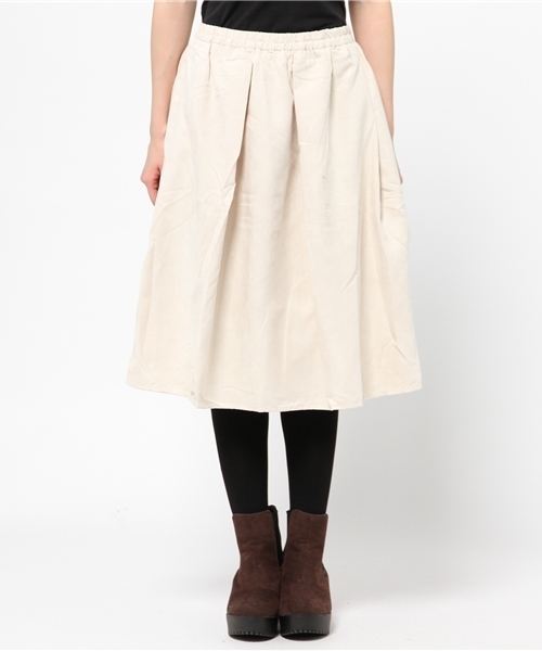 CIAOPANIC（チャオパニック）の「【Ciaopanic】フェイクスエードセミロングフレアSK（スカート・レディース・ブラウン/ネイビー/アイボリー・FREE）」の8枚目の写真