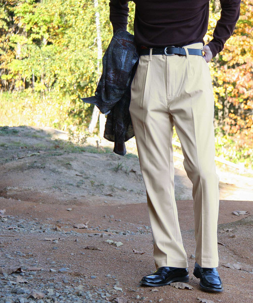 ZIP FIVE（ジップファイブ）の「【ZIP FIVE】センタープレス ソフトテーパードフレアスラックスパンツ（スラックス・メンズ・ブラック/グレイッシュベージュ/アイボリー・SMALL/MEDIUM/LARGE/X-LARGE）」の9枚目の写真