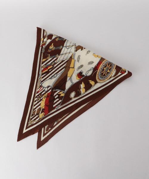 BEAUTY&YOUTH UNITED ARROWS(ビューティーアンドユースユナイテッドアローズ)の「BY プリントプリーツスカーフ(バンダナ/スカーフ・レディース・ライム/モカ・FREE)」の1枚目の写真